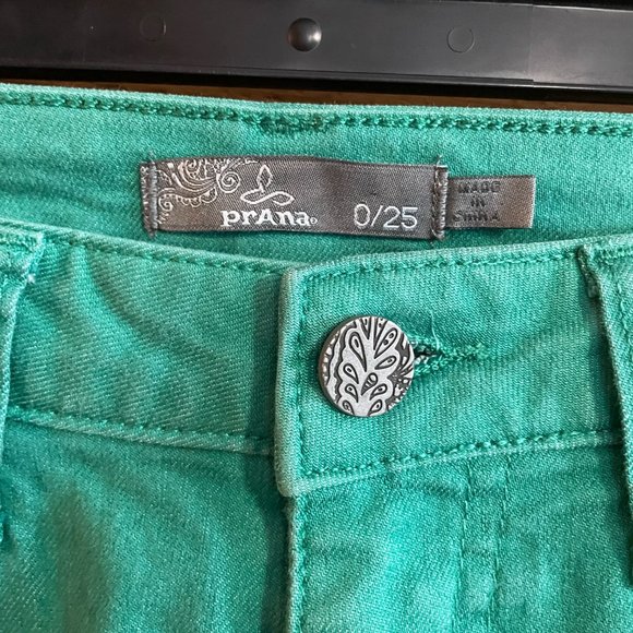 PRANA Jett Green White Ombré Ankle Skinny Jeans 0/25 - Picture 3 of 10